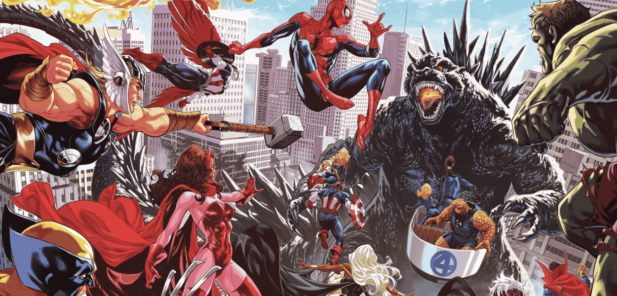 Godzilla vs Marvel | Novas prévias mostram heróis enfrentando Kaijus em crossover épico