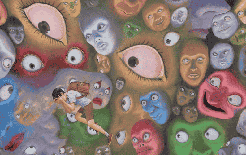 Livro Olhares Darkside: um conto fantasmagórico com ilustrações de Junji Ito